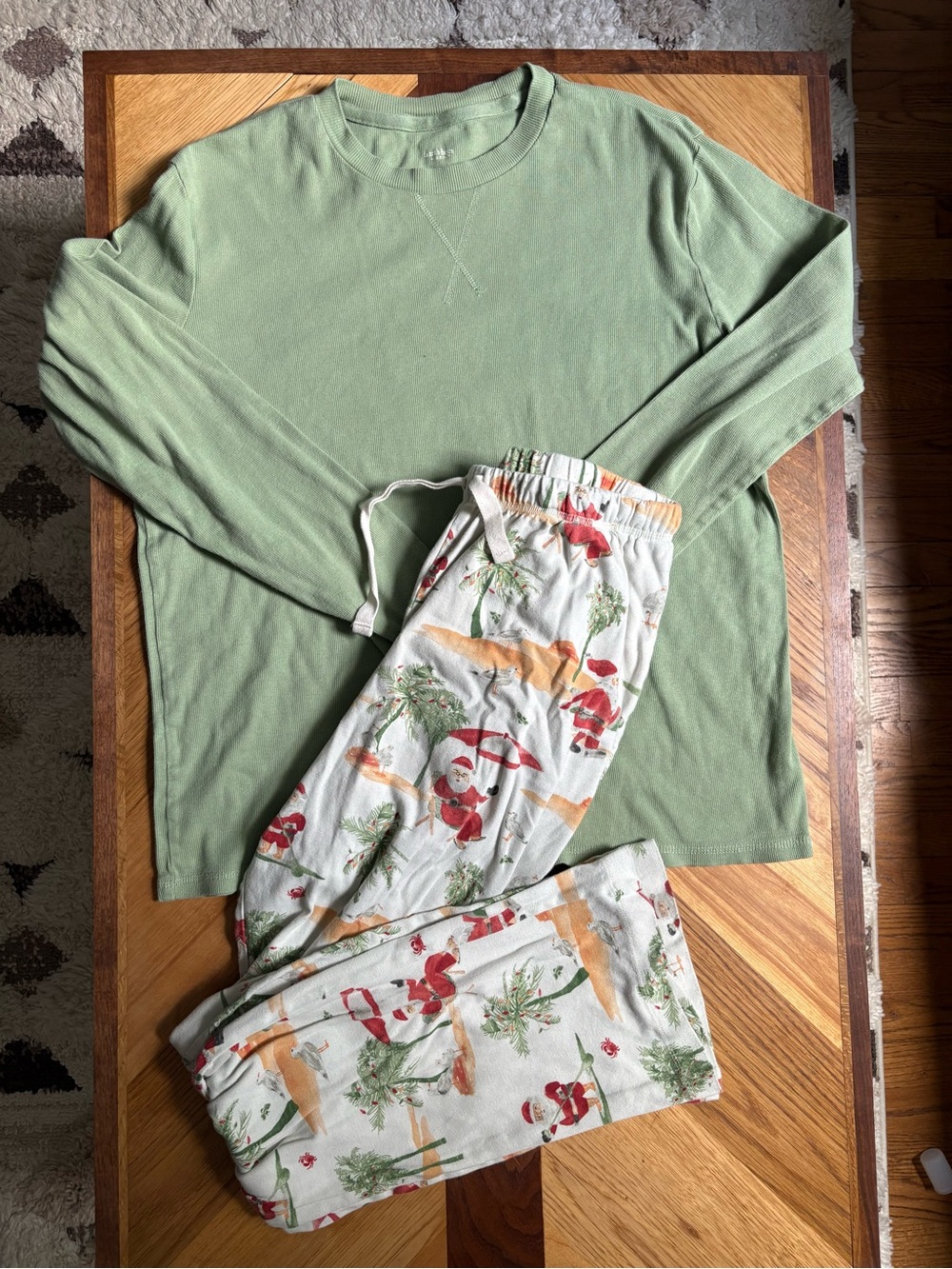 Burt’s Bees Surfin Santa Pajama Set